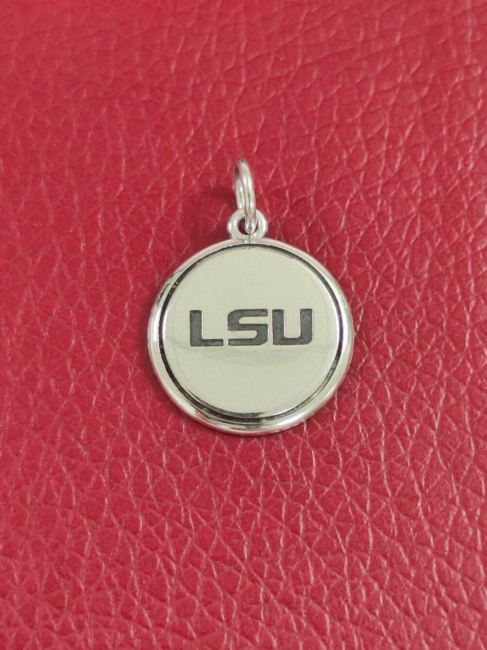 James Avery Louisiana State University Disc Charm Sterling Silver with box